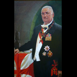 Rear Admiral Carey oil portrait as Grand Master of the Order: Presented 2010 in Toronto, Canada
